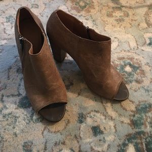 Lucky Brand peep toe booties